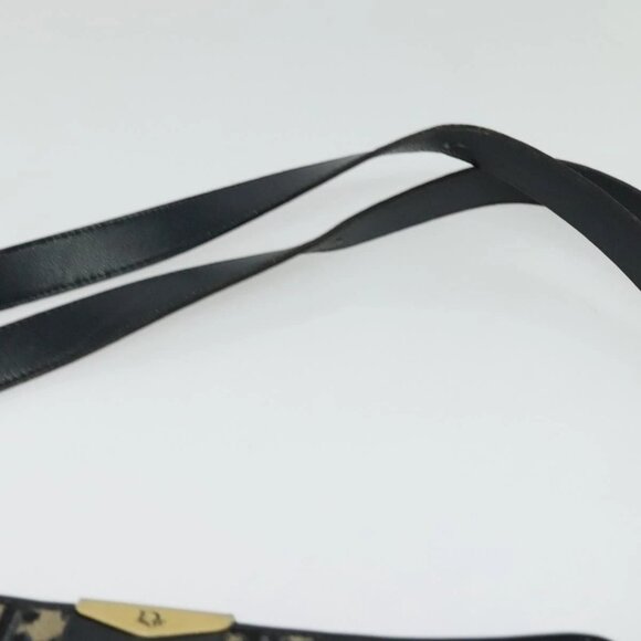 Christian Dior Trotter Canvas Shoulder Bag Navy Gold Auth ep10451 - Picture 9 of 16